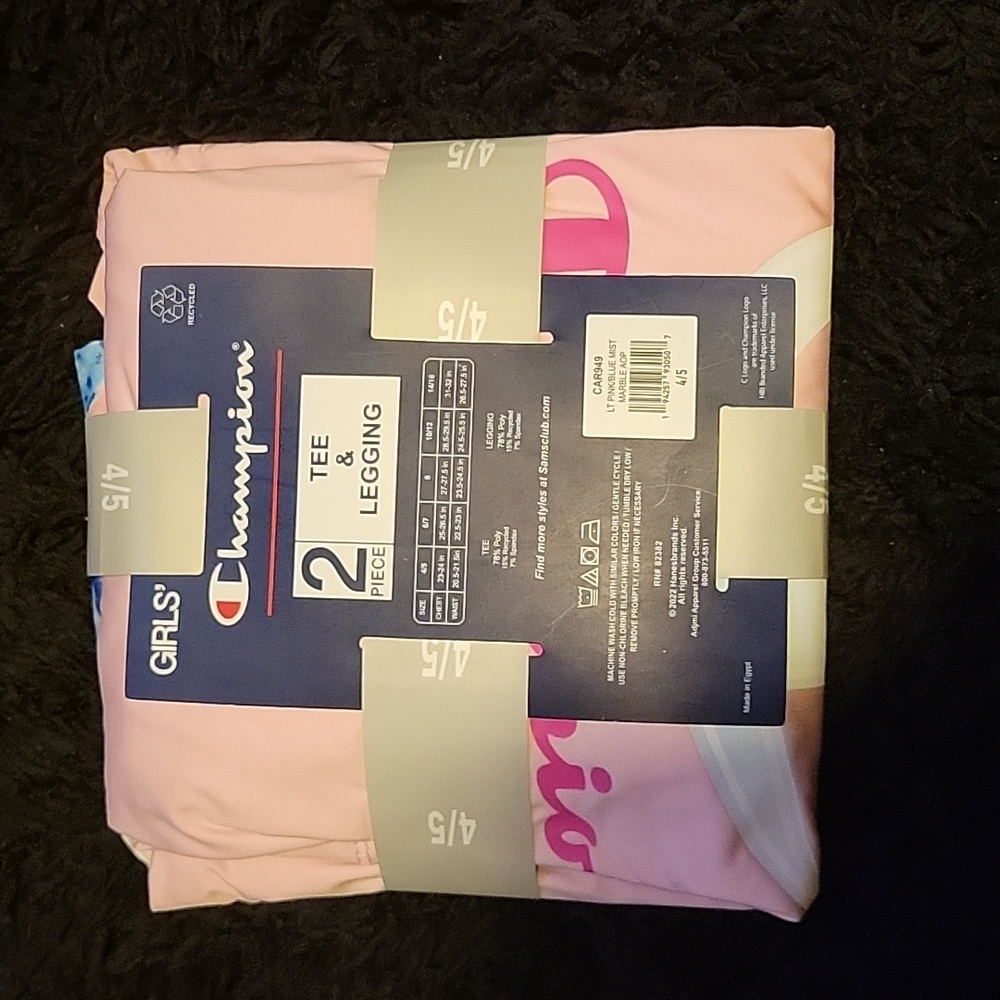Girls Champion 2 piece Tee & Legging - Picture 2 of 4